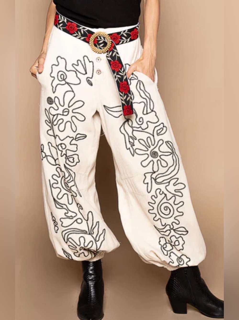 POL Embroidered pants